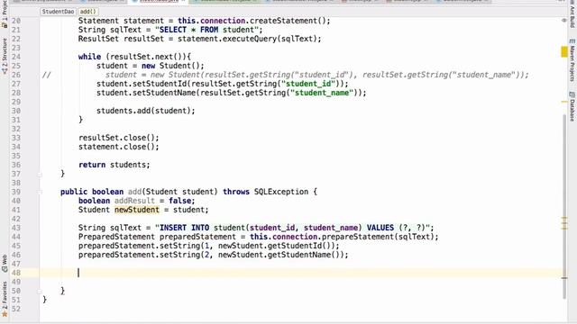 ตอนที่ 10 การเขียน Java เชื่อมต่อฐานข้อมูล MySQL ตอนที่ 3 смотреть онлайн