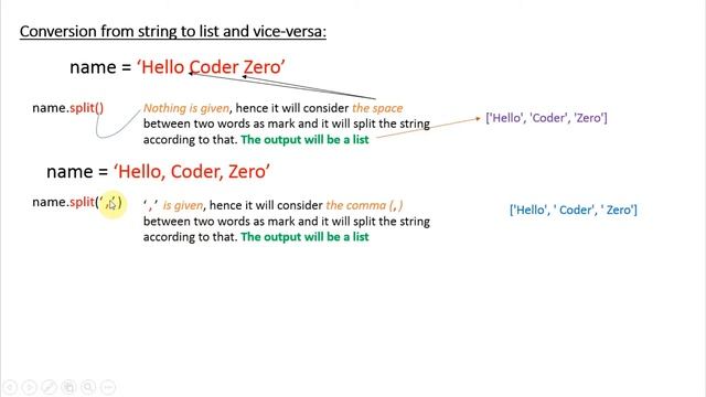 converting a string into list & list into string - Python tutorial for beginners смотреть онлайн