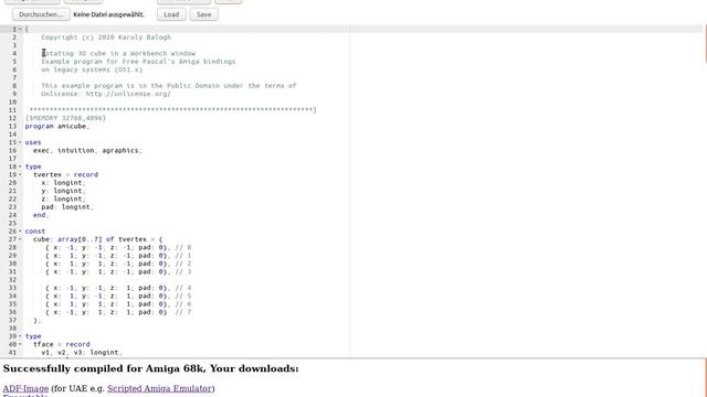 Online FreePascal Compiler for Amiga 1.x смотреть онлайн