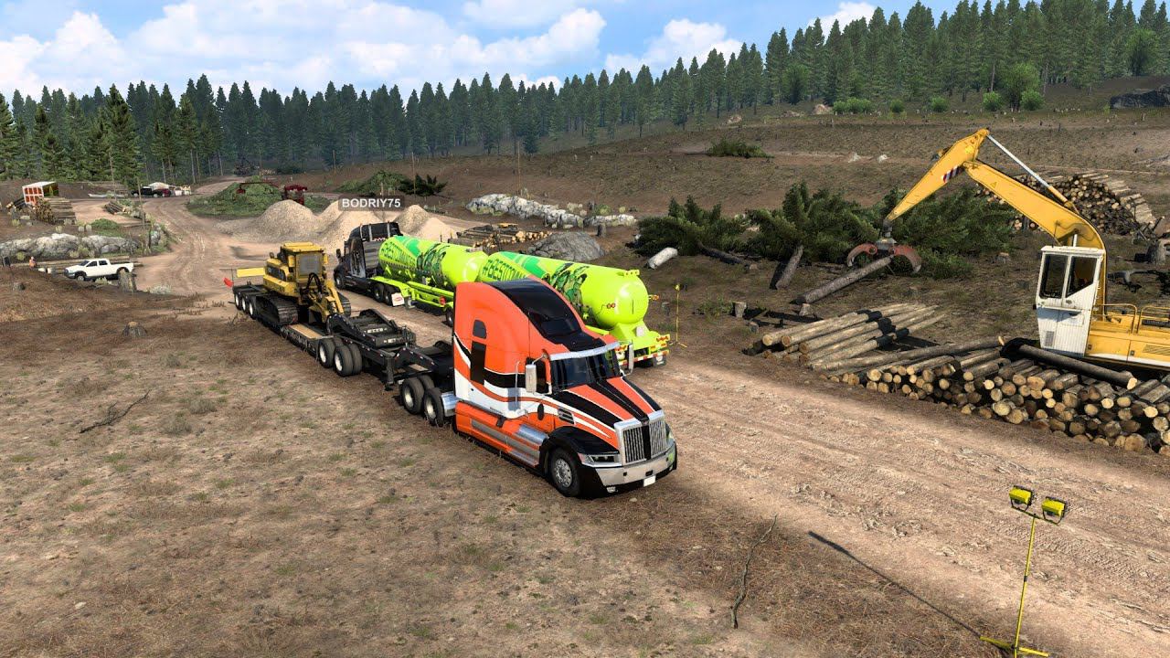 American Truck Simulator (ATS) - Дальнобой Дикого Запада. Грузоперевозки по Америке c Лёшкой смотреть онлайн