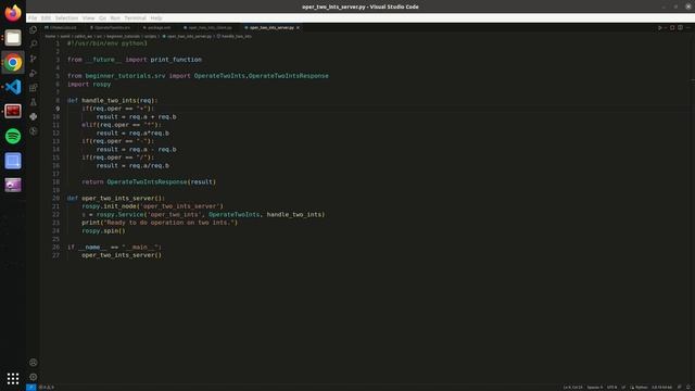 How to create a custom service and client node, where the client requests basic calculations . смотреть онлайн
