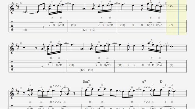 Thinking Out Loud TAB - instrumental electric guitar tabs (PDF + Guitar Pro) смотреть онлайн