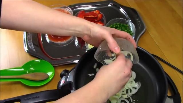 Зелёная стручковая фасоль с овощами. Зеленое лобио. смотреть онлайн