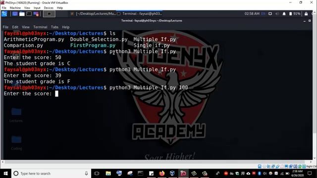 If Multiple Selection Statement in Python 3 смотреть онлайн