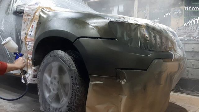 Рено Дастер 2019 .Ремонт крыла и бампера бюджетно. смотреть онлайн