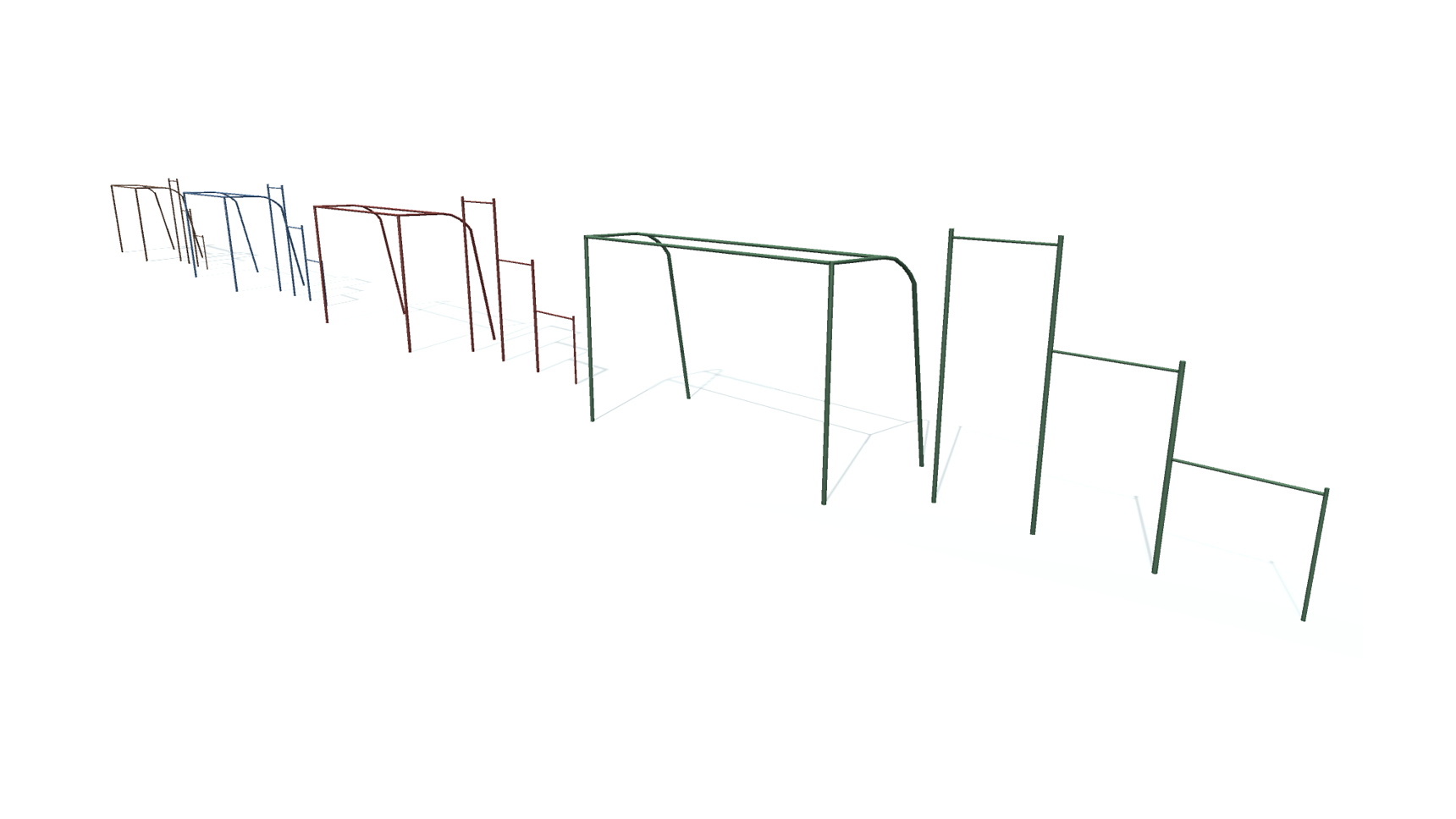 3D model. Sports equipment A free. Турник. смотреть онлайн