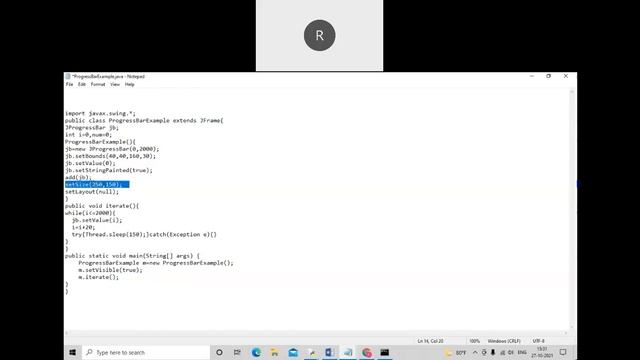 Create Progress Bar in Java(Graphical User Interface) смотреть онлайн