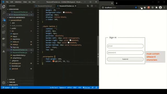 Form Password Strength Checker using React.js смотреть онлайн