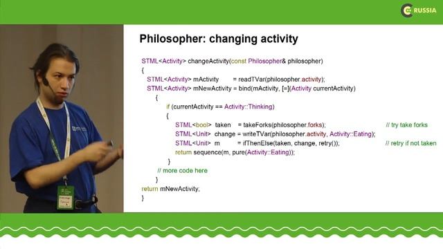C++ Russia 2018: Александр Гранин, Функциональный подход к Software Transactional Memory смотреть онлайн