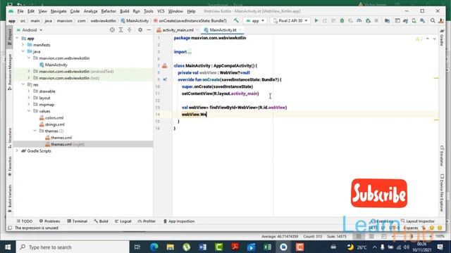 How to Convert any Website into android App using Android Studio Free - WebView Kotlin Tutorial смотреть онлайн