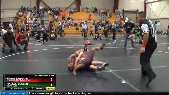 Intermediate 105 Javon Barnard Lil Saints Youth Wrestling Vs Marcus Lucero Duran Elite смотреть онлайн