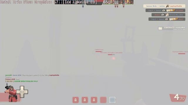 ? Intel Iris Plus Graphics G7 - Team Fortress 2 gameplay benchmarks (1080p) смотреть онлайн
