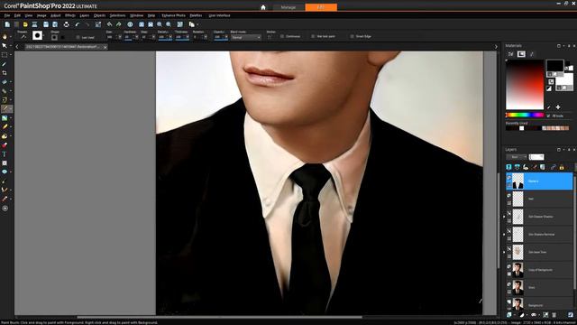Corel Paintshop 2022 Photo Restoration, Cleaning Up Image