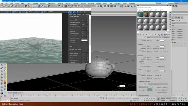 Создание водной поверхности. 3ds Max, Corona Renderer, PhoenixFD смотреть онлайн