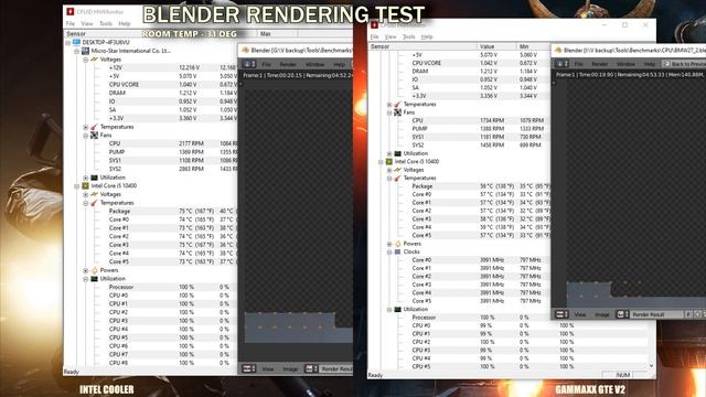 Intel stock cooler vs Deepcool Gammaxx GTE (i5 10400) смотреть онлайн