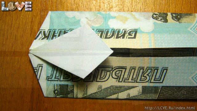 Рубашка с галстуком из 50-рублёвой купюры, оригами из денег