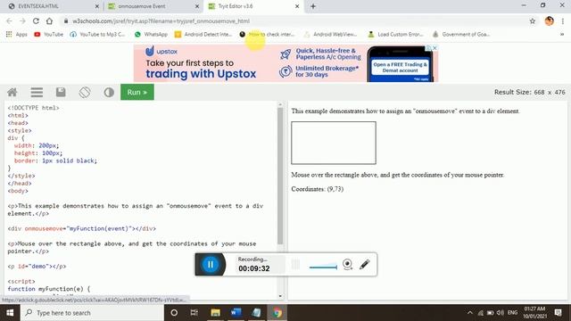 JAVA SCRIPT EVENTS EXAMPLES смотреть онлайн