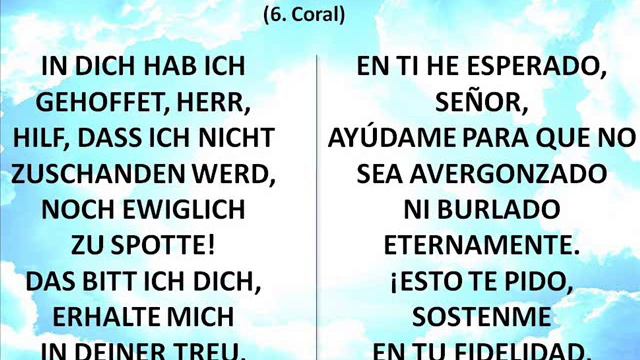 23º Domingo de Trinidad (BWV 52) смотреть онлайн