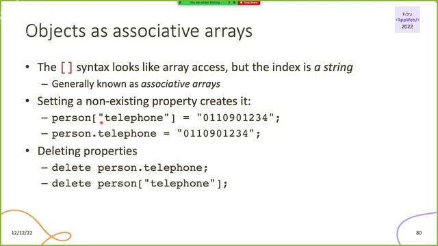 IAW2022-L25: Introduzione a JavaScript (parte II) смотреть онлайн