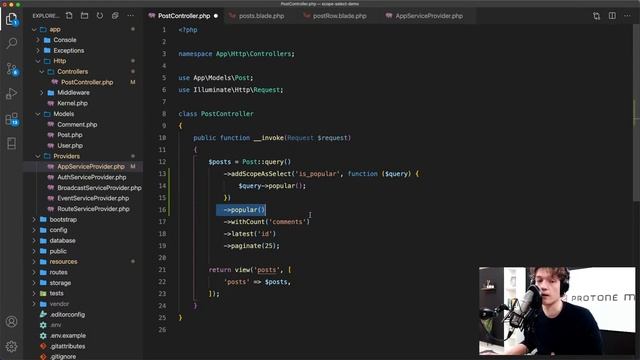 [Live Coding Session] Introducing a new Laravel Package: re-use your Eloquent scopes as selects смотреть онлайн