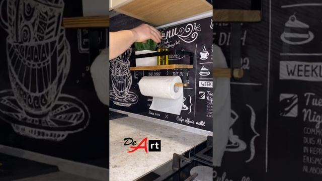 Полка для специй собственного производства с держателем для бумажного полотенца смотреть онлайн