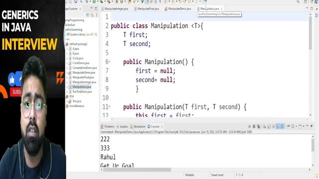 Generics | Generic Class | Generic Method | Type Safety | Bounded Types | Wild Cards | GetUrGoal смотреть онлайн