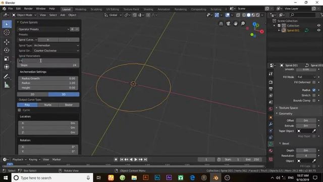 how to make a spiral or compression spring in blender 2.80 || No modifier require || смотреть онлайн