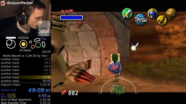 [WR]Zelda: Majora's Mask - All Masks Speedrun (1:24:08) смотреть онлайн