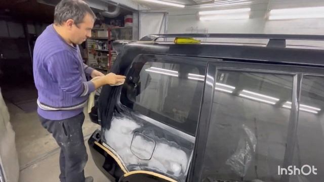 Mitsubishi Pajero ремонт крила , лобової рами та косяки ч-2 фінал смотреть онлайн