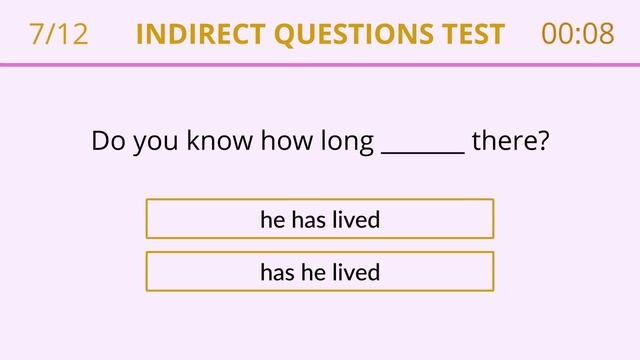 Indirect Questions Quiz – English Grammar Test (720p)