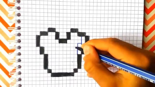 Как рисовать броню из майнкрафт по клеточкам рисунки по клеточкам. PIXEL ART смотреть онлайн