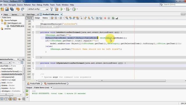 Tutorial de Java Swing JTable смотреть онлайн