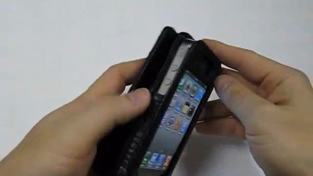 PDair Leather Case for Apple iPhone 4 - Flip Type (Snap Button)(Black/Crocodile Pattern) смотреть онлайн