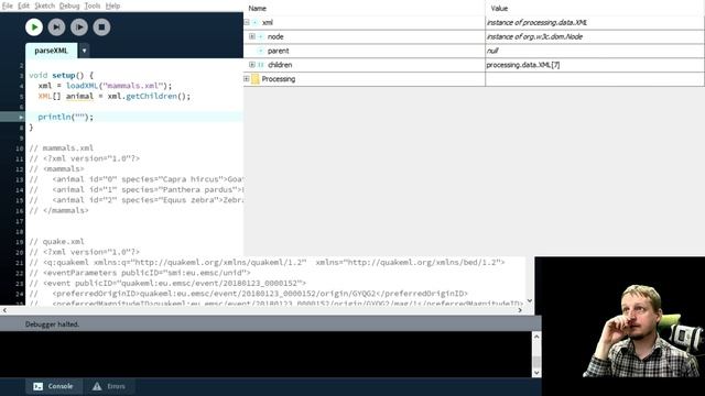Parsing an XML in Processing смотреть онлайн