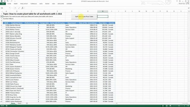 How to Create Pivot Table for All Worksheets with 1 Click - Part 2 смотреть онлайн