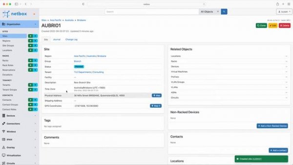 NetBox Zero To Hero - Video 2 - Setting up the Organization