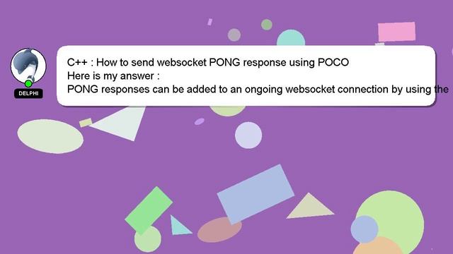 C++ : How to send websocket PONG response using POCO смотреть онлайн