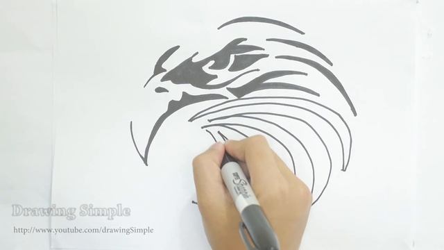 Ep. 119 - How to draw eagle head tribal tattoo design смотреть онлайн