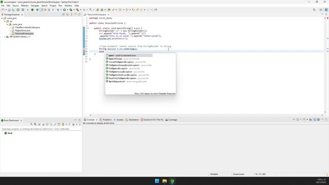 Solución (FIX): JAVA: Type mismatch: cannot convert from StringBuilder to String смотреть онлайн