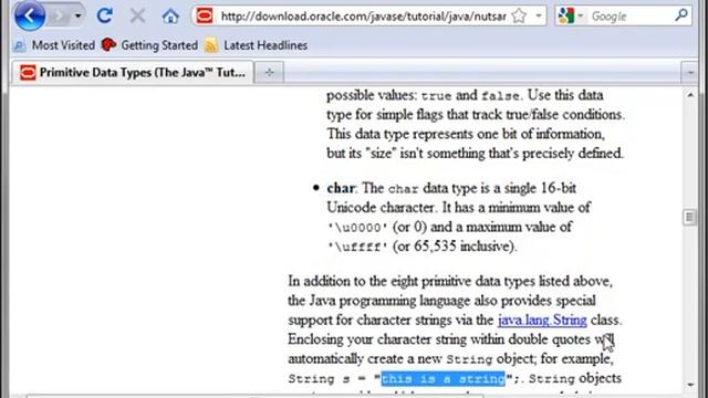 Java 5 Primitive Types смотреть онлайн