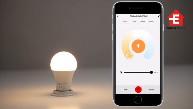 Párování: GoSmart LED žárovka A60 9W E27 RGB | EMOS ZQW514R смотреть онлайн
