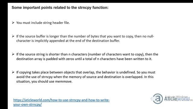 How to use strncpy in C programming with some important points. смотреть онлайн