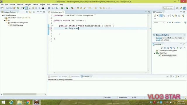 Basic Concepts Of Java Language with Hello User Program Using eclipse. смотреть онлайн