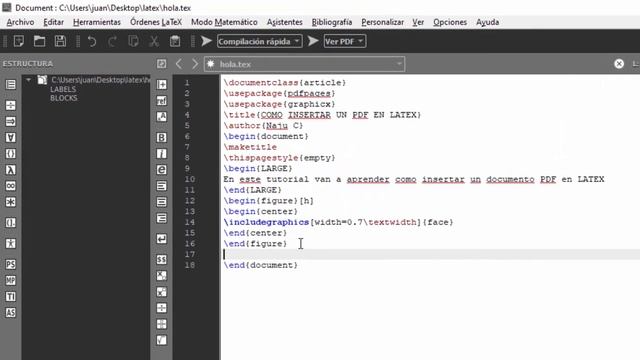 Como insertar un pdf en Latex смотреть онлайн