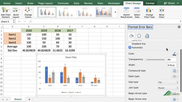How to Edit Error Bars in Excel смотреть онлайн