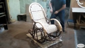 Обзор плетеного кресла-качалки Сармат Люкс с подножкой