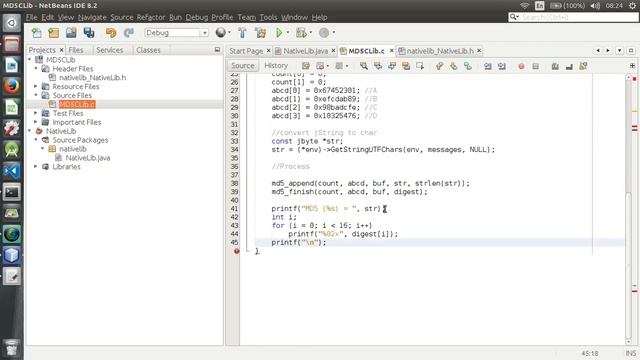 Call C Function in Java IDE Netbeans смотреть онлайн