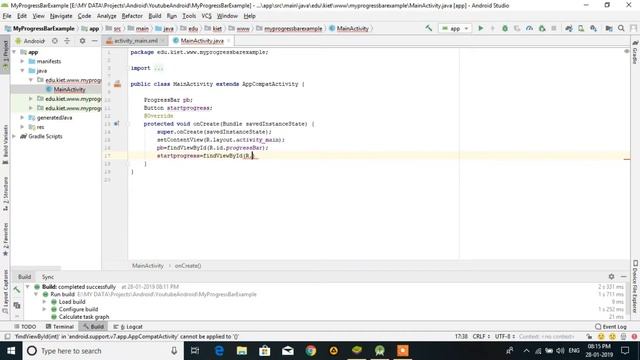 Progress Bar in Android Studio Java смотреть онлайн