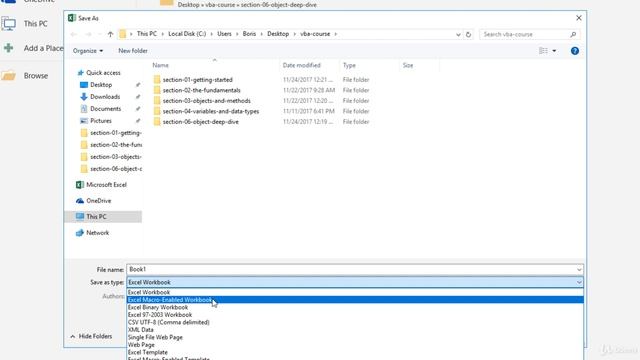 Excel VBA Programming - Getting Started | 4 - Excel File Types смотреть онлайн