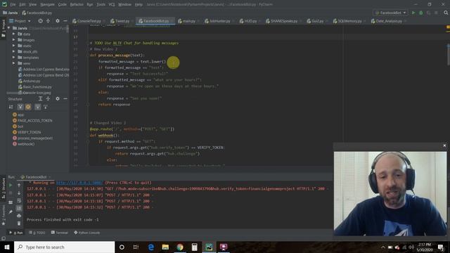 Create a Facebook Chatbot using Python, Flask, and NGROK - PART 2 | #76 (Flask #3) смотреть онлайн